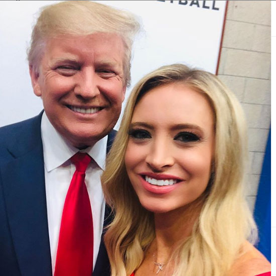 Kayleigh McEnany with donald trump