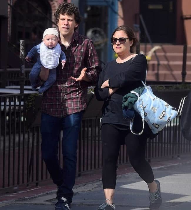 Anna Strout with her husband Jesse Eisenberg